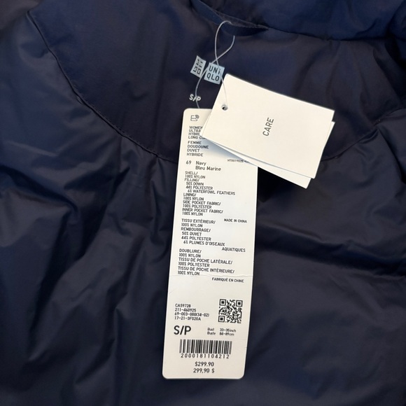 NWT Uniqlo Ultra Warm Hybrid Down Long Coat Size S - Picture 7 of 14